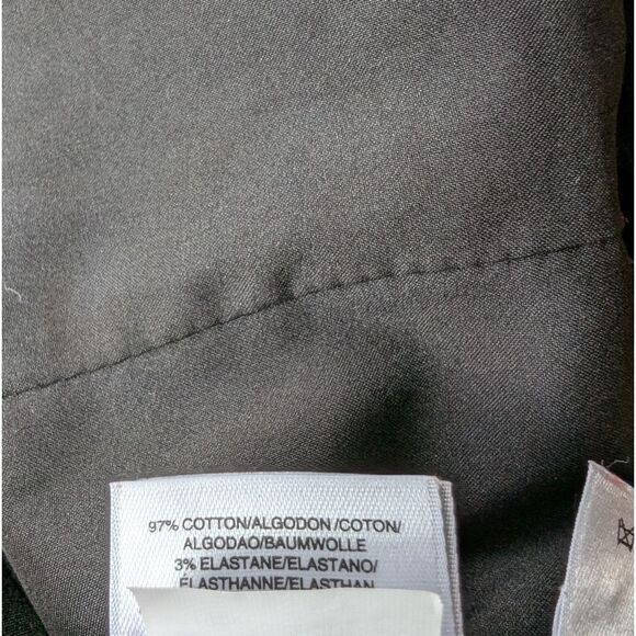 AnneKlein Cotton Fit Flare Faux Wrap Black White Polka Dot Midi Dress Us6 Medium - Picture 9 of 13